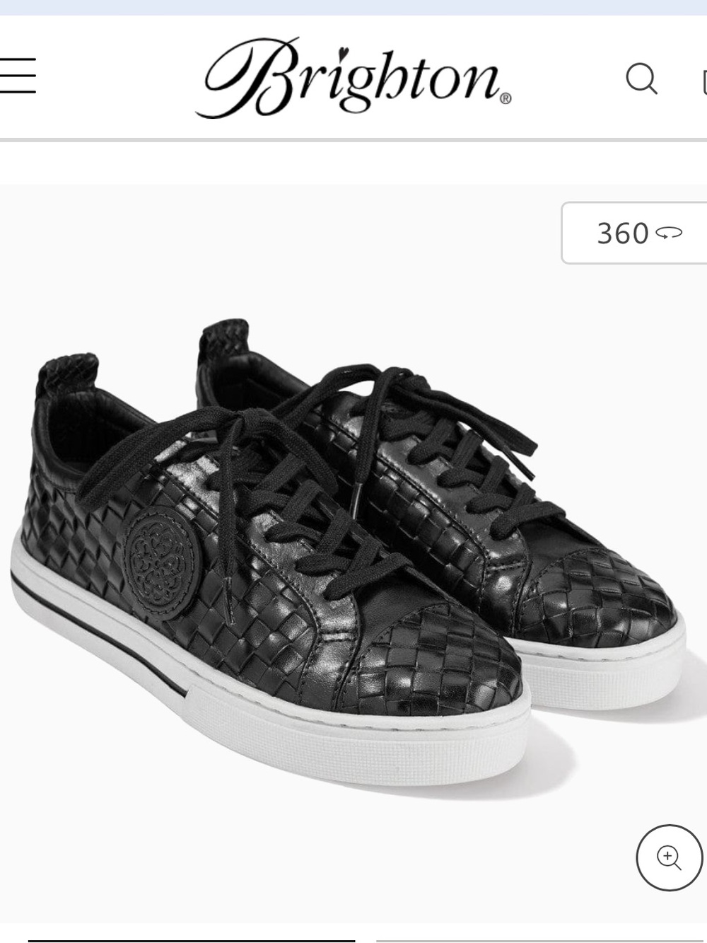 Brighton Black Woven Monte Sneakers